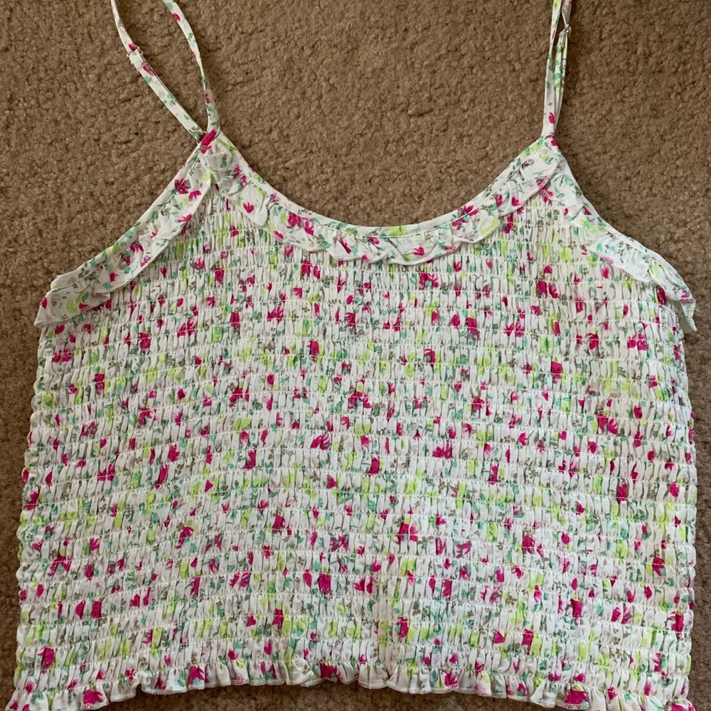 Wild Fable Crop Smocked Top
